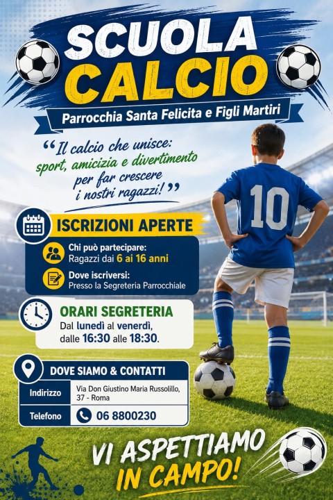 immagine di Iscrizioni aperte - presso la segreteria parrocchiale, dal lunedì al venerdì dalle 16:30 alle 18:30